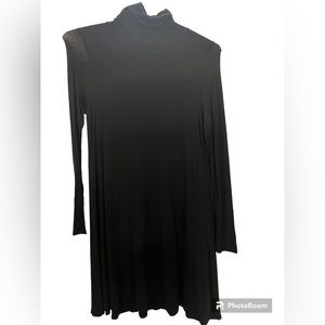 Black long sleeve turtle neck dress, size Small